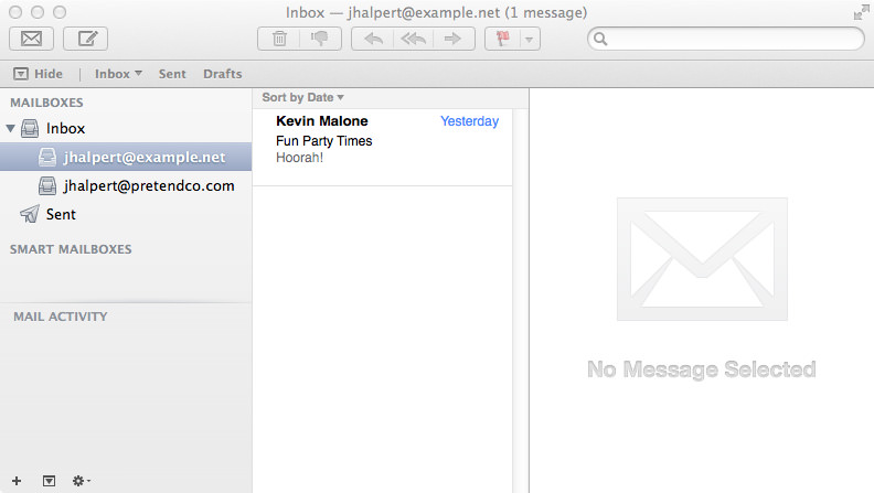 Jim Halpert @ Example Inbox.