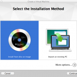 VMware Fusion - Select the Installation Method